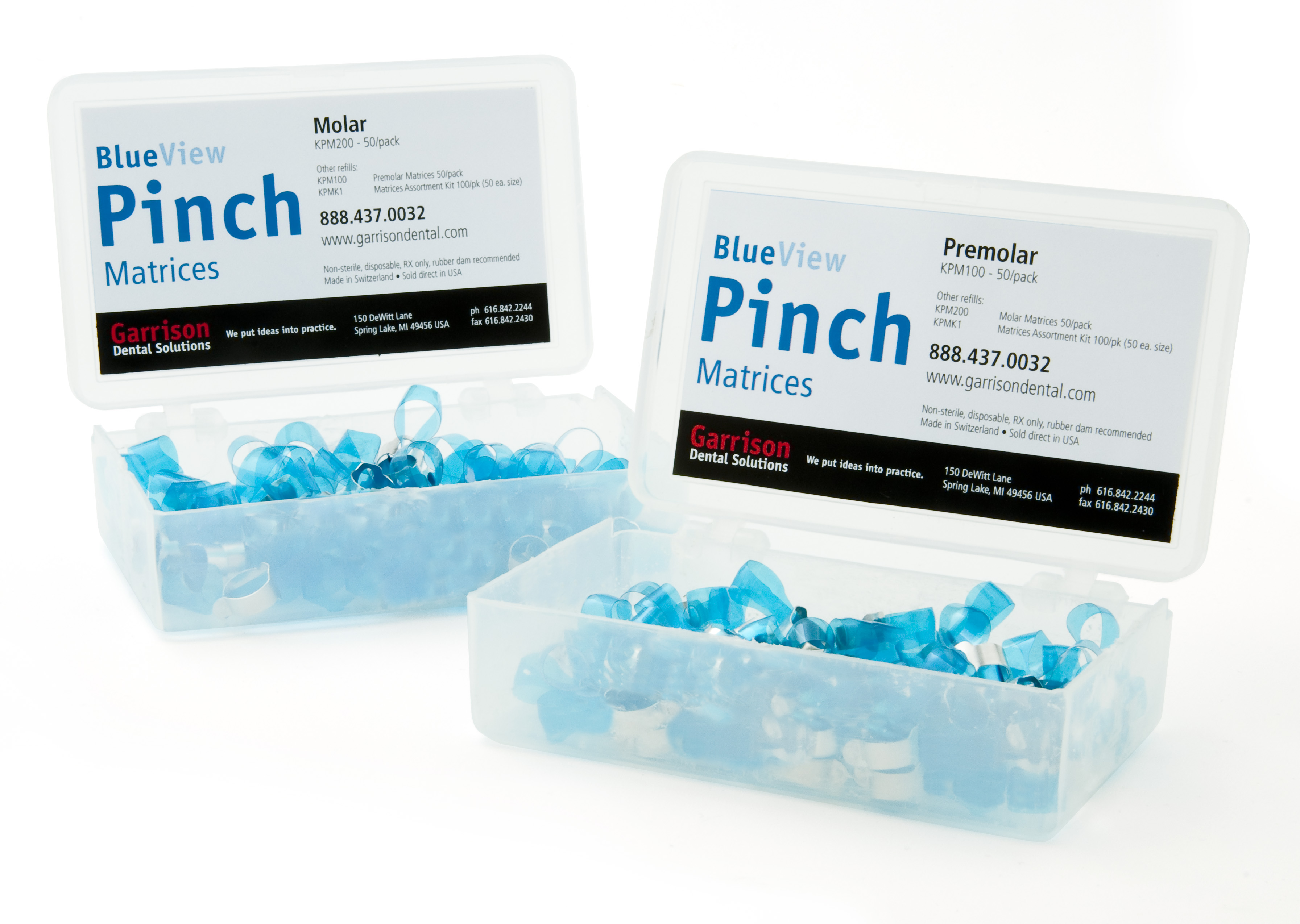 Pinch™ BlueView™ Retainerless Matrices Garrison Dental